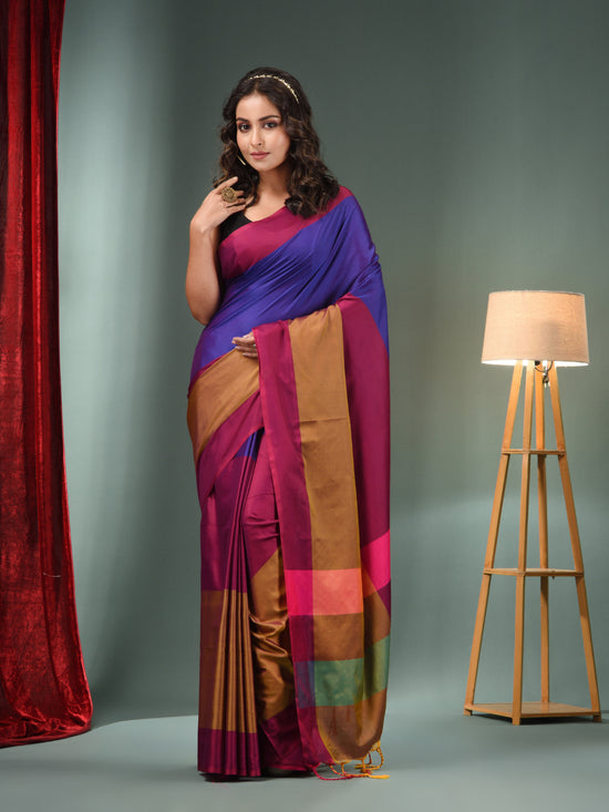 Multicolour Blended Silk Handwoven Soft Saree-MA50BSL01530139