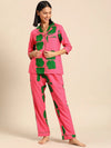 Shirt Pyjama nightwear set Pink Color Print