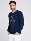 Rigo Blue Fleece Printed Sweatshirt-Full