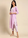 Women's Lavender Printed Kurta Set-AT-A576-Lavender