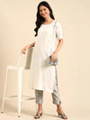 Women's White Solid Straight Kurta-SKC-862-Offwhite