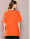 Dillinger Orange Graphic Oversized T-Shirt-WMNCR382ORG-XS