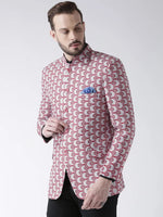 Hangup Men Standard Printed Men Formalwear-D575ButtonBlazer