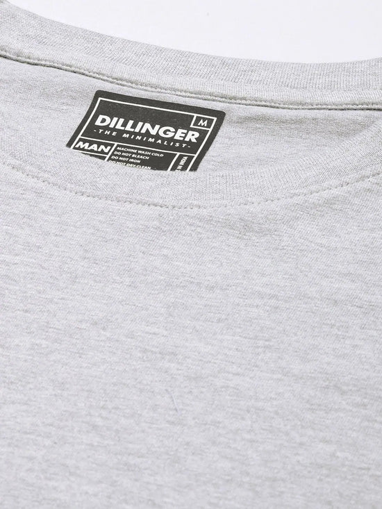 Dillinger Men's Grey Plain T-Shirt