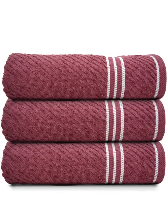 Athom Living Diagonal Stripe Terry Towel Pack of 3-DST-FFF