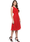 Backless tie up Dress in Red