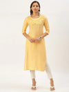 Women's Orange Solid Straight Kurta-SKC-3226-Orange