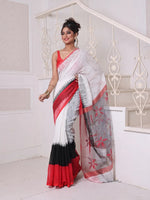 Off White Matka Soft Saree With Resham Pallu-MA64MT402260012