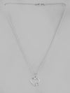 Silver Plated Heart Pandent Chain-VOJ128