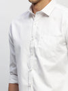 Men White Solid Shirt-RAYMONDSDOBBY-267-White