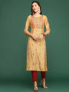 Women's Mustard Solid Straight Kurta-GW-2627-Mustard