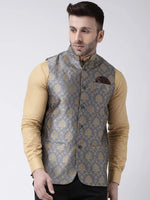 Hangup Men Standard Solid Men's Indian Wear-134AJacquardNehru