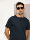 Dillinger Navy Blue Solid Regular Heney T-shirt