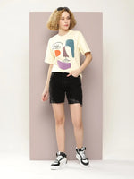 Dillinger Off White Graphic Oversized T-Shirt-WMNCR463WWHT-XS