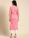 Women's Coral Printed Straight Kurta-GW-500-O-Coral