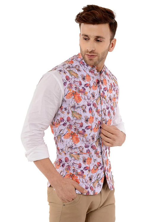 Hangup Men Standard Printed Men's Indian Wear-17APrintedNehru