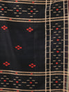 Black Cotton Soft Saree With Texture Designs-MA62CT331210042