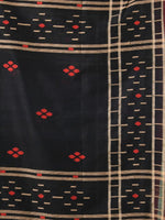 Black Cotton Soft Saree With Texture Designs-MA62CT331210042