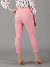 Women's Pink Solid Cigarette Trouser-AL-6272-Pink