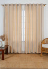 Buru 100% cotton boho curtain for living room - Room darkening - Mustard - Single - Pack of 1-240422007