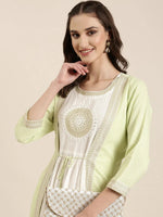 Women Off White Solid Anarkali Kurta-GW-4082-Offwhite