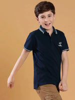 Lil Tomatoes Boys Cotton Polo T-shirt-GBT-S24-1409_NAVY_30