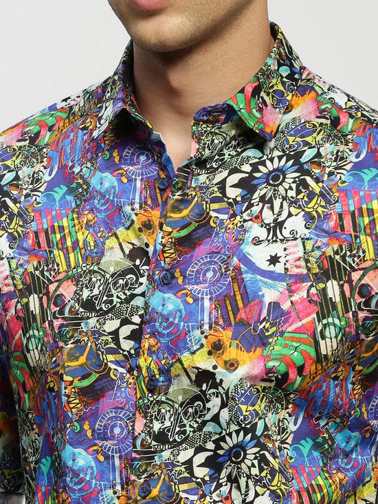 Men Multi Printed Shirt-PRISM-1693-Multi