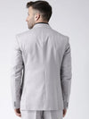 Hangup Men Standard Solid Men Formalwear-SteelGreyBlazer