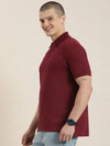 Dillinger Maroon Solid Regular Polo T-shirt-DLPOL003MRN-S