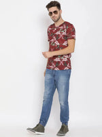 Hangup Men Standard Printed T-Shirts-30T_Henley_Print_TShirt