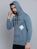 Men Blue Solid Sweatshirt-SCAW-24-Blue