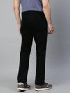 Genips Men's Cotton Stretch Rico Slim Fit Solid Black Colour Casual Chinos