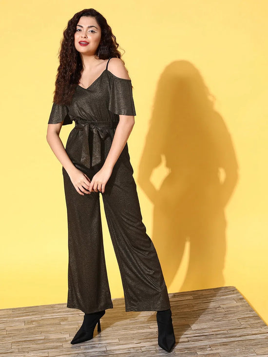 Women Solid Standard Black Jumpsuits & Sets