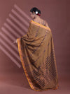 Mustard Pure Cotton Zari Stripe Soft Saree With Zari Border-MA59CT06520069