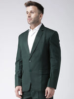 Hangup Men Standard Solid Men Formalwear-PeacockBlazer