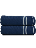 Athom Living Diagonal Stripe Terry Towel Pack of 2-DST-BB