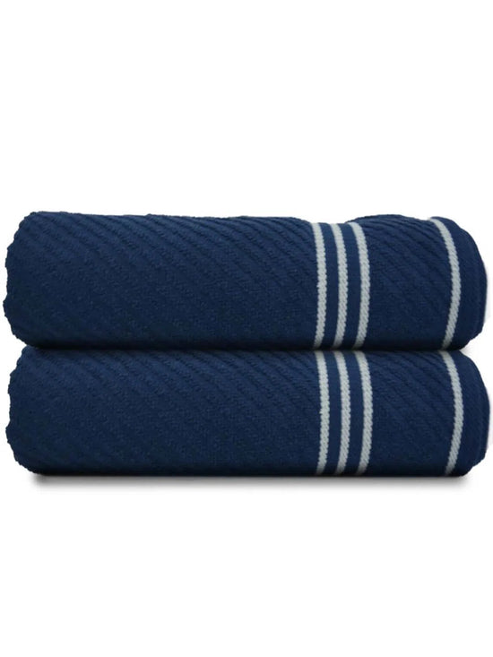 Athom Living Diagonal Stripe Terry Towel Pack of 2-DST-BB