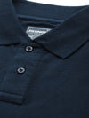 Dillinger Navy Blue Solid Regular Polo T-shirt-DLPOL003NVY-S