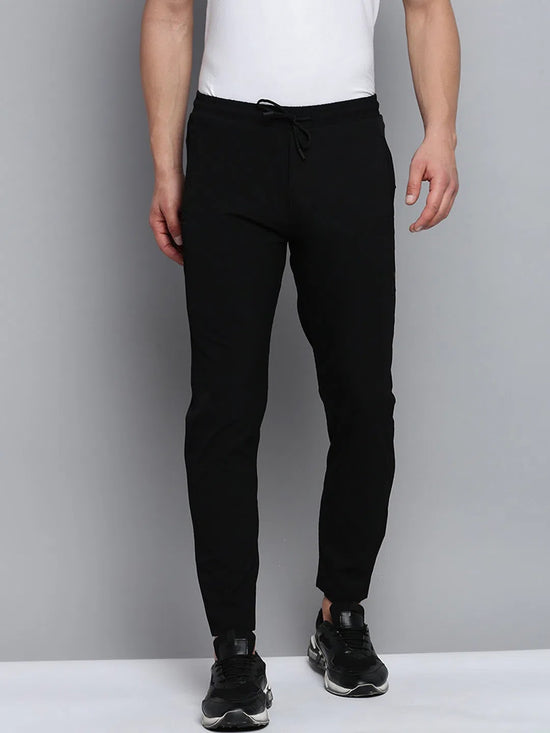 Men Black Solid Casual Jogger-WG-984-Black