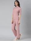 Women Mauve Solid Tracksuit-AF-2074-Mauve