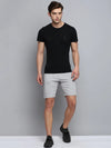 Men Grey Solid Sports Shorts-EX-1061-1-Grey