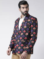 Hangup Men Standard Printed Men Formalwear-D972ButtonBlazer