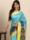 Embroidered Wedding Charm Saree-SZ-IRA-BU-1581