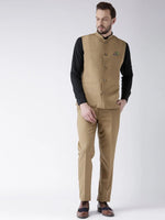 Hangup Men Standard Solid Men's Indian Wear-KhakhiBasket