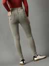 Women's Olive Solid Skinny Fit Denim Jeans-GZ-5296-Olive