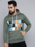 Men Green Solid Sweatshirt-SCAW-35-Green