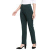 Smarty Pants Women's Cotton Lycra Straight Leg Bottle Green Color Formal Trouser