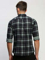 Men Black Checked Shirt-CLEON-1795-Black