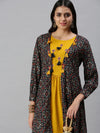 Women's Yellow Printed Anarkali Kurta-BCCK1287-Yellow-Assorted