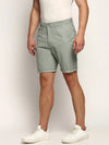 Men Green Solid Shorts-ORBIT-5-Seagreen